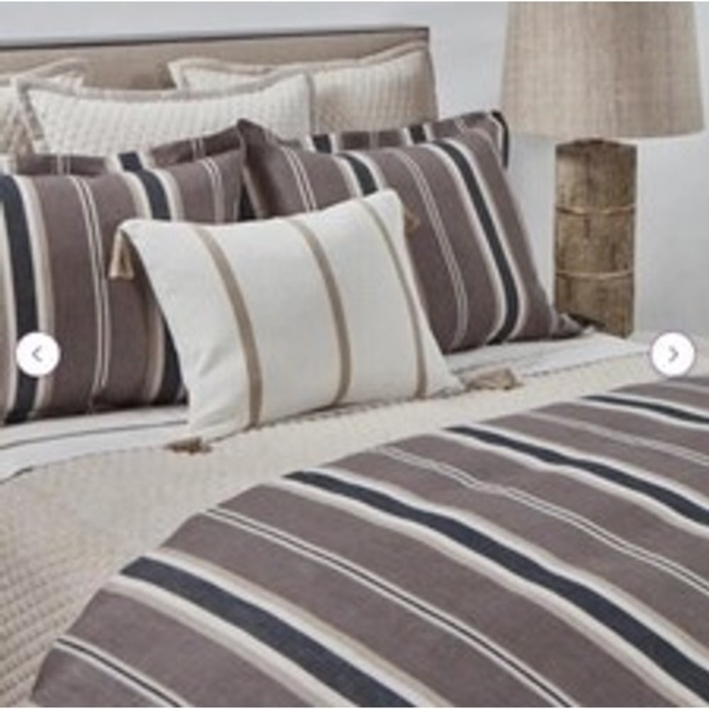 The Art of Home Ann Gish Deck Stripe Queen Duvet Cover Set 2 Standard Shams